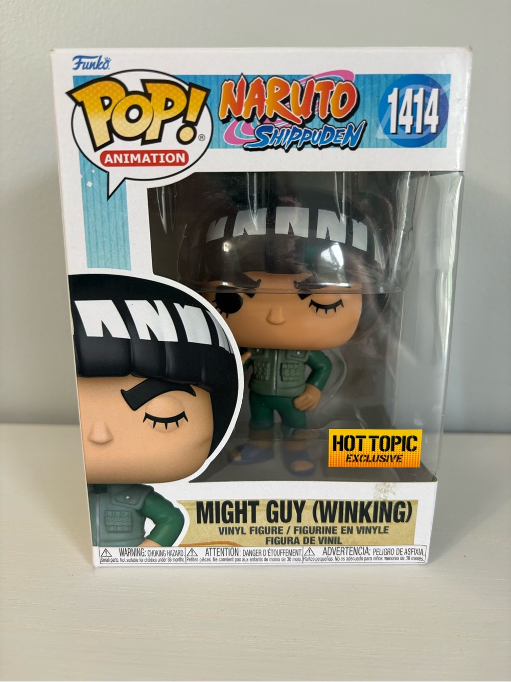 Funko Pop Naruto Might Guy Winking Vinyl Figure Hot Topic Utility Chic Retro